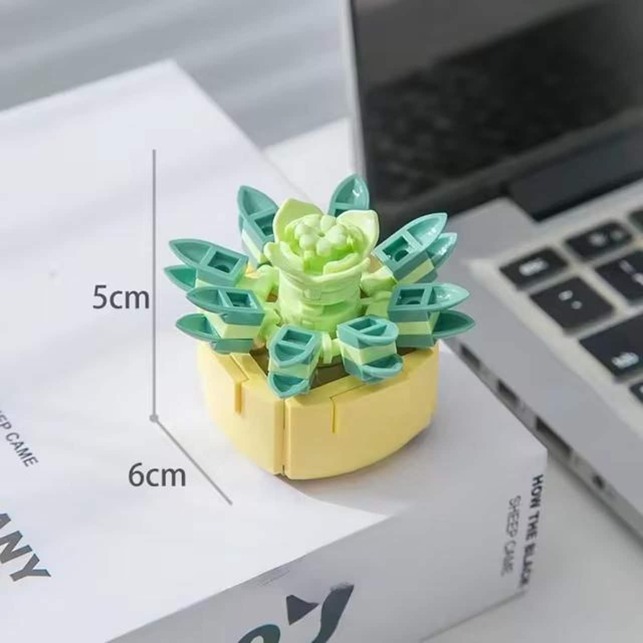 Wizardi Thousand Buddha Hands Building Brick Mini Potted Plants Set